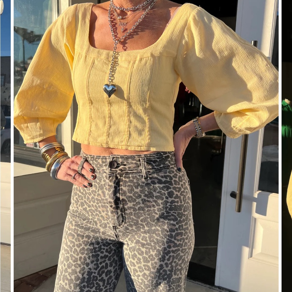 Steve Madden Shay Top, yellow size small